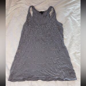 Express Silver Studded Tank Top
